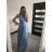 Women's long satin dress with variable binding summer (S / M / L ONE SIZE) ITALIAN FASHION IMM2250677