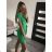 Sleeveless Short Sleeve Dress Ladies (uni sm) ITALIAN Fashion IM21818017 Green M / L