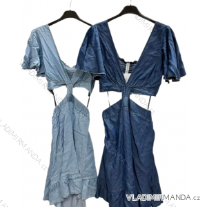 Women's sleeveless denim dress, women's (S / M ONE SIZE) ITALIAN FASHION IMM211284