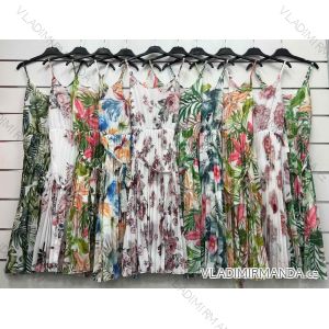 Šaty letní na ramínka dámské (S/M ONE SIZE) ITALSKÁ MÓDA IMWP222636