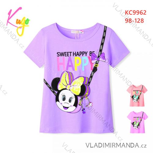 T-shirt short sleeve children's girls (98-128) KUGO KC9962