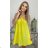 Šaty letní na ramínka dámské  (S/M ONE SIZE) ITALSKÁ MÓDA IMWK222604