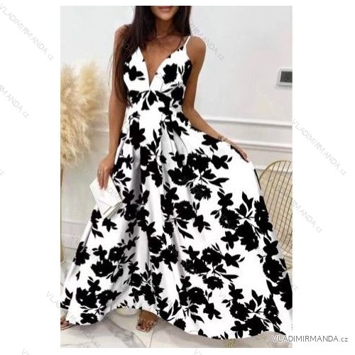 Women's long chiffon summer dress (S / M ONE SIZE) ITALIAN FASHION IMWB222509