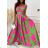 Women's long chiffon summer dress (S / M ONE SIZE) ITALIAN FASHION IMWB222509