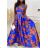 Women's long chiffon summer dress (S / M ONE SIZE) ITALIAN FASHION IMWB222509