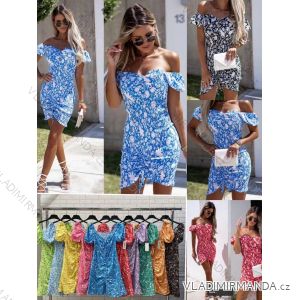 Šaty letní carmen dámské (S/M ONE SIZE) ITALSKÁ MÓDA IMWOP22OP0335