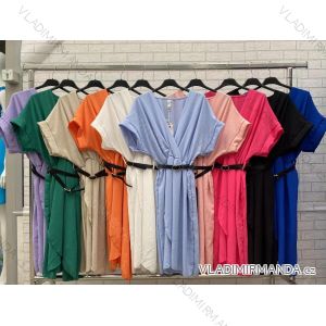 Women's Dress with Short Sleeve Belt (S / M ONE SIZE) ITALIAN FASHION IMWOP22OP0390
