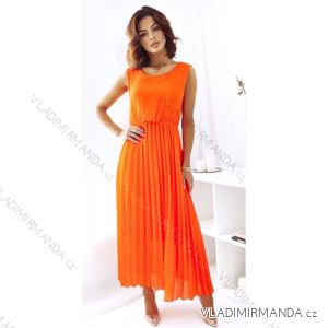 Šaty letní na ramínka dámské  (S/M ONE SIZE) ITALSKÁ MÓDA IMWK222604