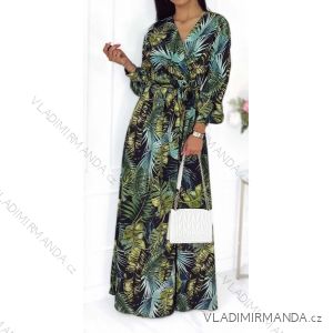 Summer long sleeve flowered women's dress (UNI S / L) ITALIAN FASHION IMK20150