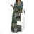 Summer long sleeve flowered women's dress (UNI S / L) ITALIAN FASHION IMK20150