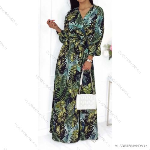 Summer long sleeve flowered women's dress (UNI S / L) ITALIAN FASHION IMK20150