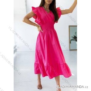 Women's Long Summer Chiffon Short Sleeve Dress (S / M ONE SIZE) ITALIAN FASHION IMWP222643