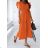 Women's Long Summer Chiffon Short Sleeve Dress (S / M ONE SIZE) ITALIAN FASHION IMWP222643