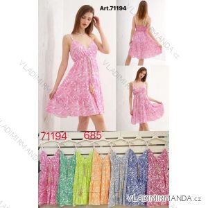 Šaty letní na ramínka dámské (S/M ONE SIZE) ITALSKÁ MÓDA IMPLS229027