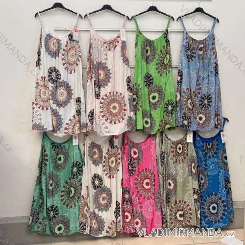 Šaty letní na ramínka dámské (S/M ONE SIZE) ITALSKÁ MÓDA IMPLS229027