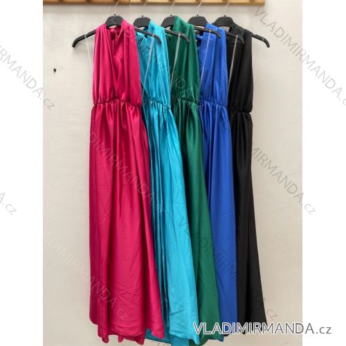 Women's Long Sleeveless Summer Dress (S / M ONE SIZE) ITALIAN FASHION IMPDY22MDUE991505