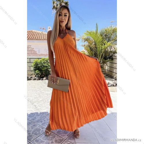 Summer long strapless dress for women (S / M ONE SIZE) ITALIAN FASHION IMPDY22LS15705 / 6091