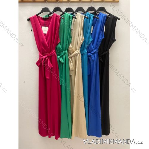 Šaty letní dlouhé bez rukávu dámské (S/M ONE SIZE) ITALSKÁ MÓDA IMPDY22MDUE991505