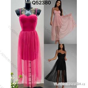 Šaty letní dlouhé na ramínka dámské (S/M ONE SIZE) ITALSKÁ MÓDA IMPDY22LS15705/6091
