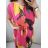 Linen Summer Short Sleeve Linen Dress (uni s / m) ITALIAN FASHION IM519435