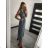 Šaty košilové dlouhý rukáv dámské (S/M ONE SIZE) ITALSKÁ MODA IMB229927