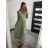Šaty košilové dlouhý rukáv dámské (S/M ONE SIZE) ITALSKÁ MODA IMB229927 <p>blue</p> M / L