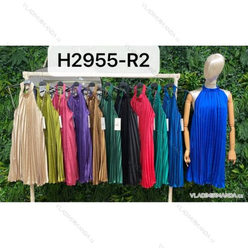 Šaty letní na ramínka dámské (S/M ONE SIZE) ITALSKÁ MÓDA IMPBB22B21841