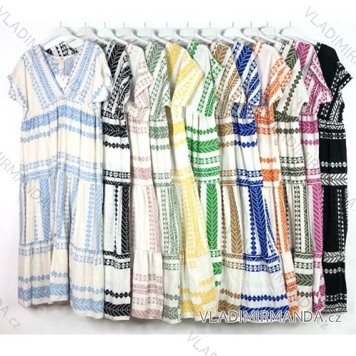Šaty letní na ramínka dámské (S/M ONE SIZE) ITALSKÁ MÓDA IMPBB22B21841