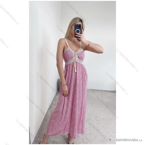 Šaty letní na ramínka dámské (S/M ONE SIZE) ITALSKÁ MÓDA IMPBB22B21841