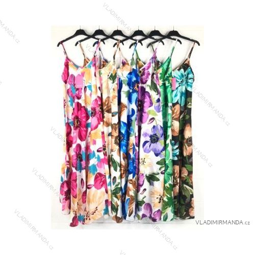Šaty letní na ramínka dámské (S/M ONE SIZE) ITALSKÁ MÓDA IMPBB22B21841