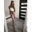 Kalhoty dlouhé elegantní dámské (S/M ONE SIZE) ITALSKÁ MÓDA IMD22128 Old-pink M / L