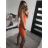 Denim short summer dress straps women (uni s / l) ITALIAN FASHION IM720103 Orange S/M