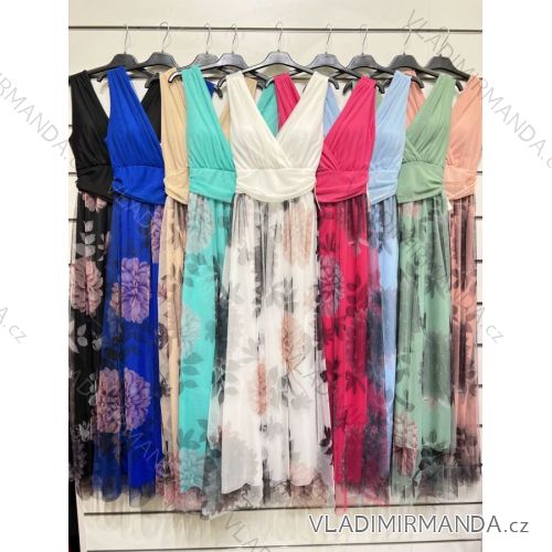 Šaty letní na ramínka dámské (S/M ONE SIZE) ITALSKÁ MÓDA IMPBB22B21841