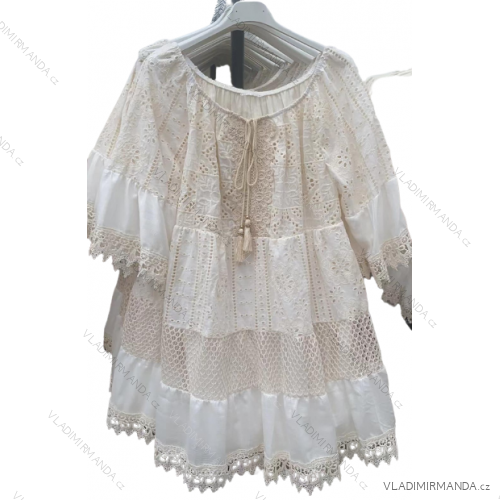 Šaty elegantní dlouhý rukáv dámské (S/M ONE SIZE) ITALSKÁ MÓDA IMM211535
