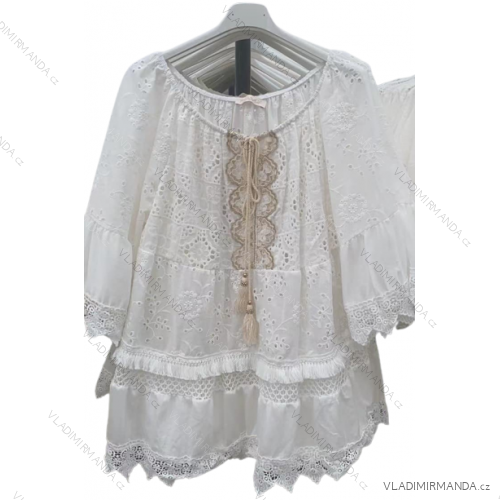 Šaty elegantní dlouhý rukáv dámské (S/M ONE SIZE) ITALSKÁ MÓDA IMM211535