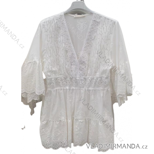 Šaty elegantní dlouhý rukáv dámské (S/M ONE SIZE) ITALSKÁ MÓDA IMM211535