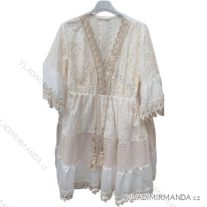 Šaty elegantní dlouhý rukáv dámské (S/M ONE SIZE) ITALSKÁ MÓDA IMM211535
