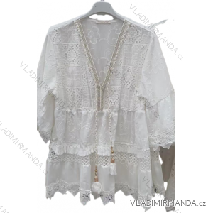 Šaty elegantní dlouhý rukáv dámské (S/M ONE SIZE) ITALSKÁ MÓDA IMM211535