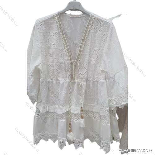 Šaty elegantní dlouhý rukáv dámské (S/M ONE SIZE) ITALSKÁ MÓDA IMM211535