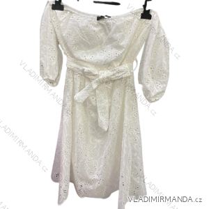 Šaty elegantní dlouhý rukáv dámské (S/M ONE SIZE) ITALSKÁ MÓDA IMM211535