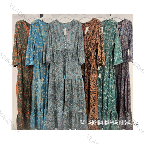 Šaty letní na ramínka dámské (S/M ONE SIZE) ITALSKÁ MÓDA IMPBB22B21841