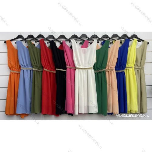 Women's Sleeveless Summer Dress (S / M ONE SIZE) ITALIAN FASHION IMWC222493