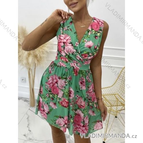 Women's Sleeveless Summer Dress (S / M ONE SIZE) ITALIAN FASHION IMWC222493