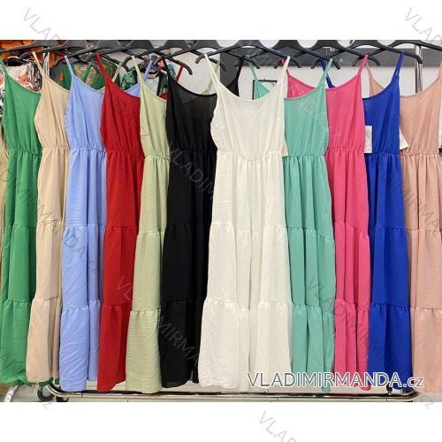 Women's Sleeveless Summer Dress (S / M ONE SIZE) ITALIAN FASHION IMWC222493