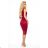 383-2 Lace midi dress with an envelope neckline - Burgundy color