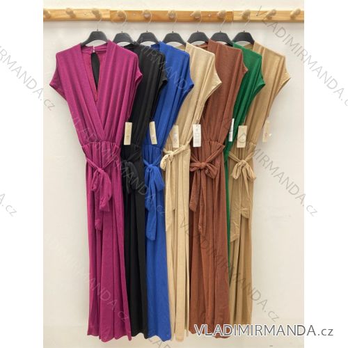 Women's Long Summer Short Sleeve Overall (S / M ONE SIZE) ITALIAN FASHION IMPDY222XFH1736