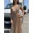 Women's Long Sleeveless Summer Dress (S / M ONE SIZE) ITALIAN FASHION IMPDY22HEF9986