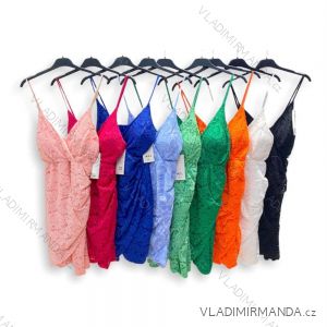 Women's Lace Summer Dress Straps (S / M ONE SIZE) ITALIAN FASHION IMPHD224740