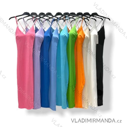 Šaty letní na ramínka dámské (S/M ONE SIZE) ITALSKÁ MÓDA IMPHD229761