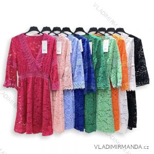 Women's Lace Long Sleeve Women's Dress (S / M ONE SIZE) ITALIAN FASHION IMPHD224831